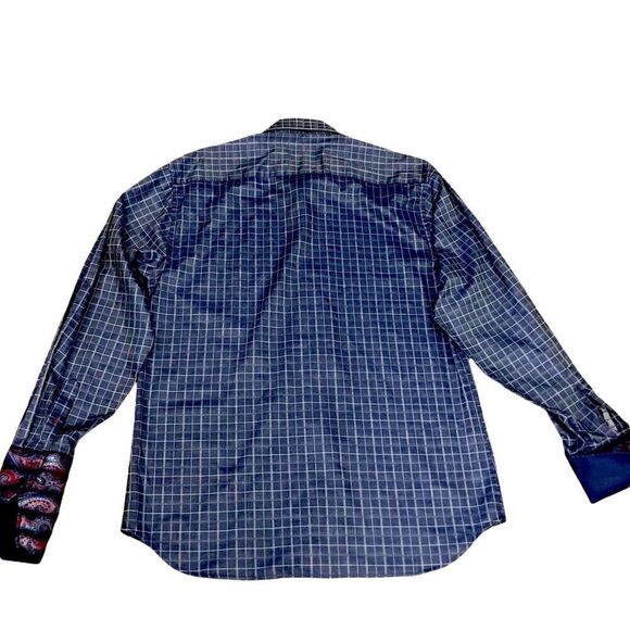 Angelino for Bermuda Buttons Pattern Down Long Sleeve Collar Men's Shirt Sz XL - Picture 9 of 14